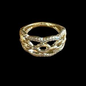 18K YG Plated Textured Ring 🆕